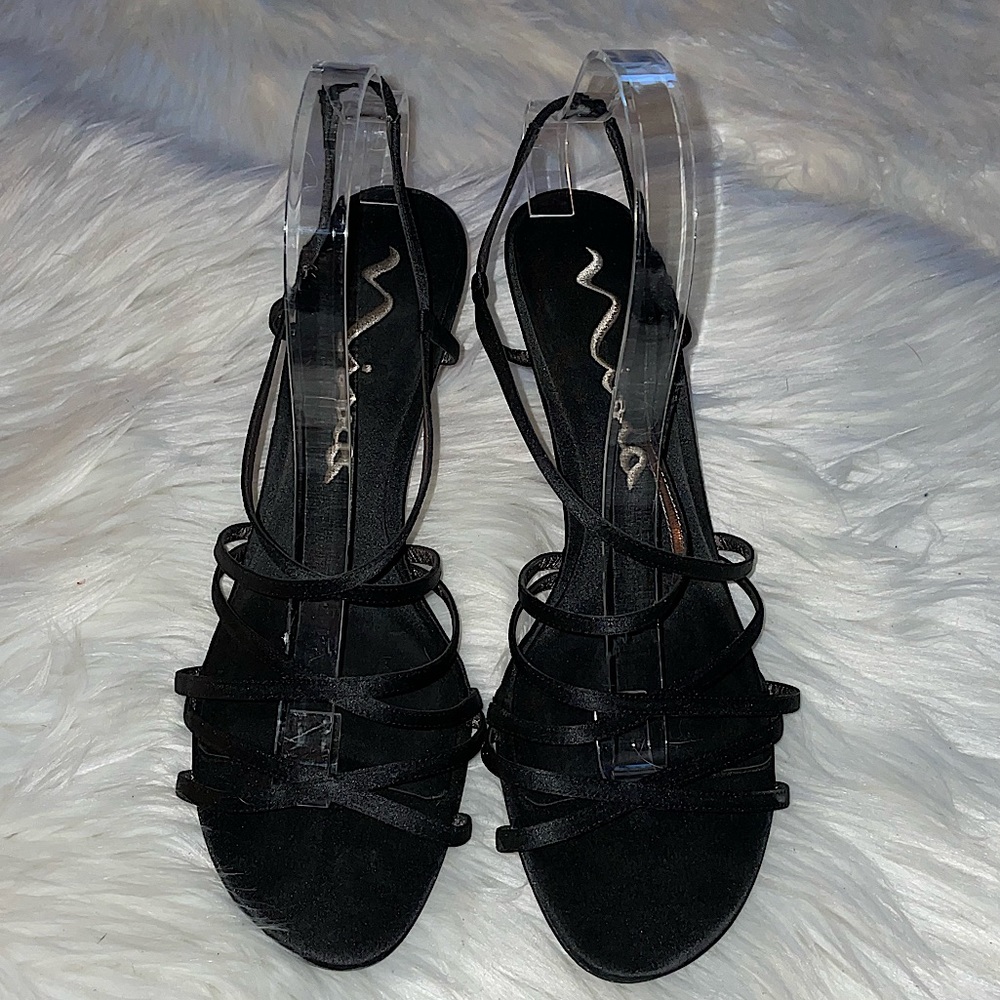 Nina women’s size 10 M black strappy black fancy heels